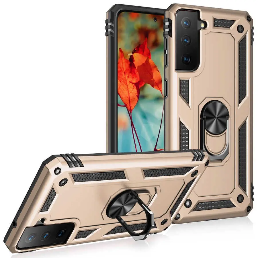 Galaxy S21 FE Halka Standlı Darbe Emici Kılıf - Zore Vega