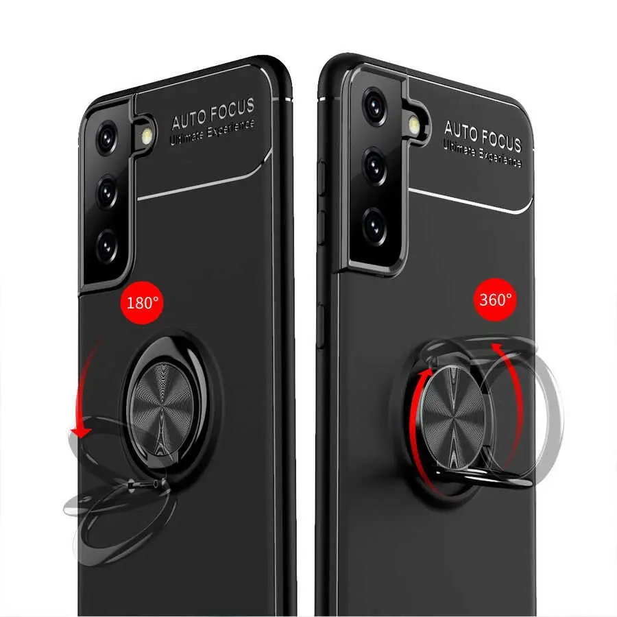 Galaxy S21 Plus Yüzüklü Silikon Kılıf - Zore Ravel