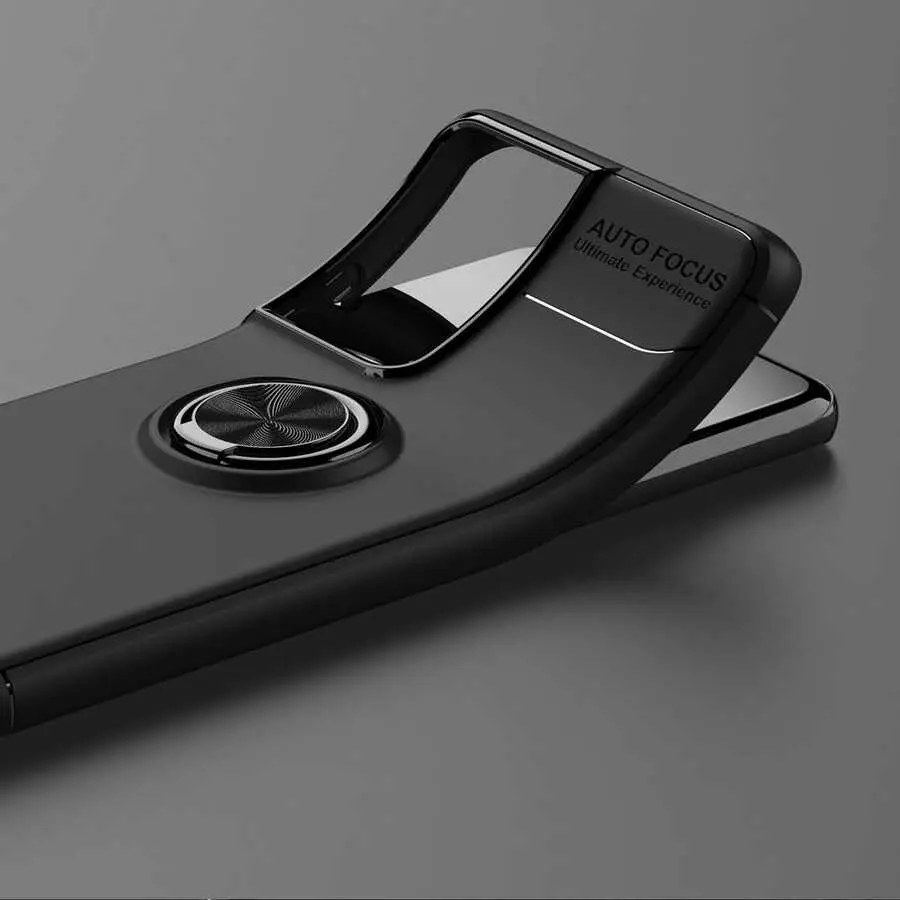 Galaxy S21 Ultra Yüzüklü Silikon Kılıf - Zore Ravel