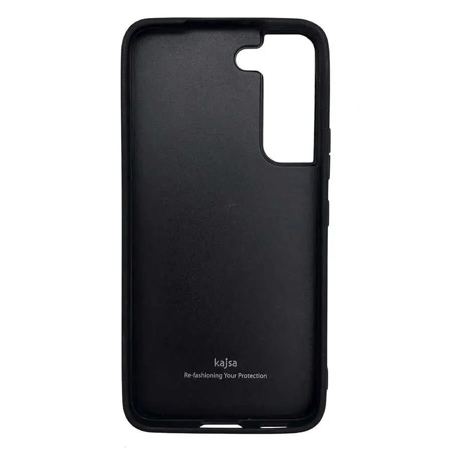 Galaxy S22 Hakiki Deri Kılıf, Kablosuz Şarj Uyumlu - Kajsa Pearl Pattern