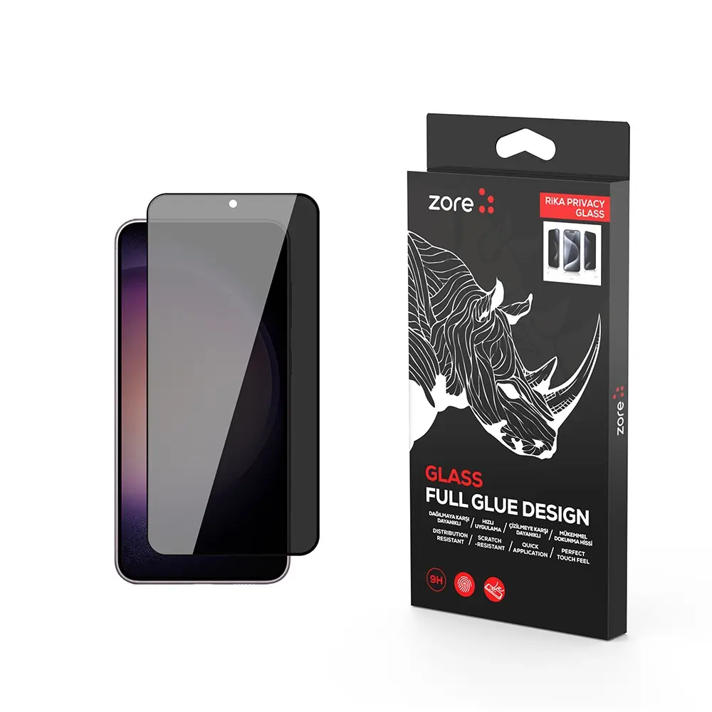 Galaxy S22 Gizlilik Filtreli Temperli Cam Ekran Koruyucu - Zore Rika