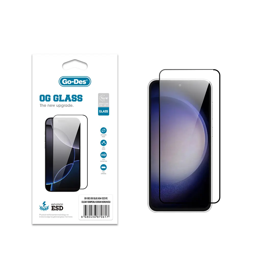 Galaxy S23 FE Temperli Cam Ekran Koruyucu - Go Des OG Glass