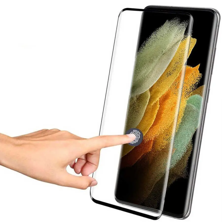 Galaxy S23 Plus Full Glue Kenar Kaplamalı Temperli Cam Ekran Koruyucu - Zore