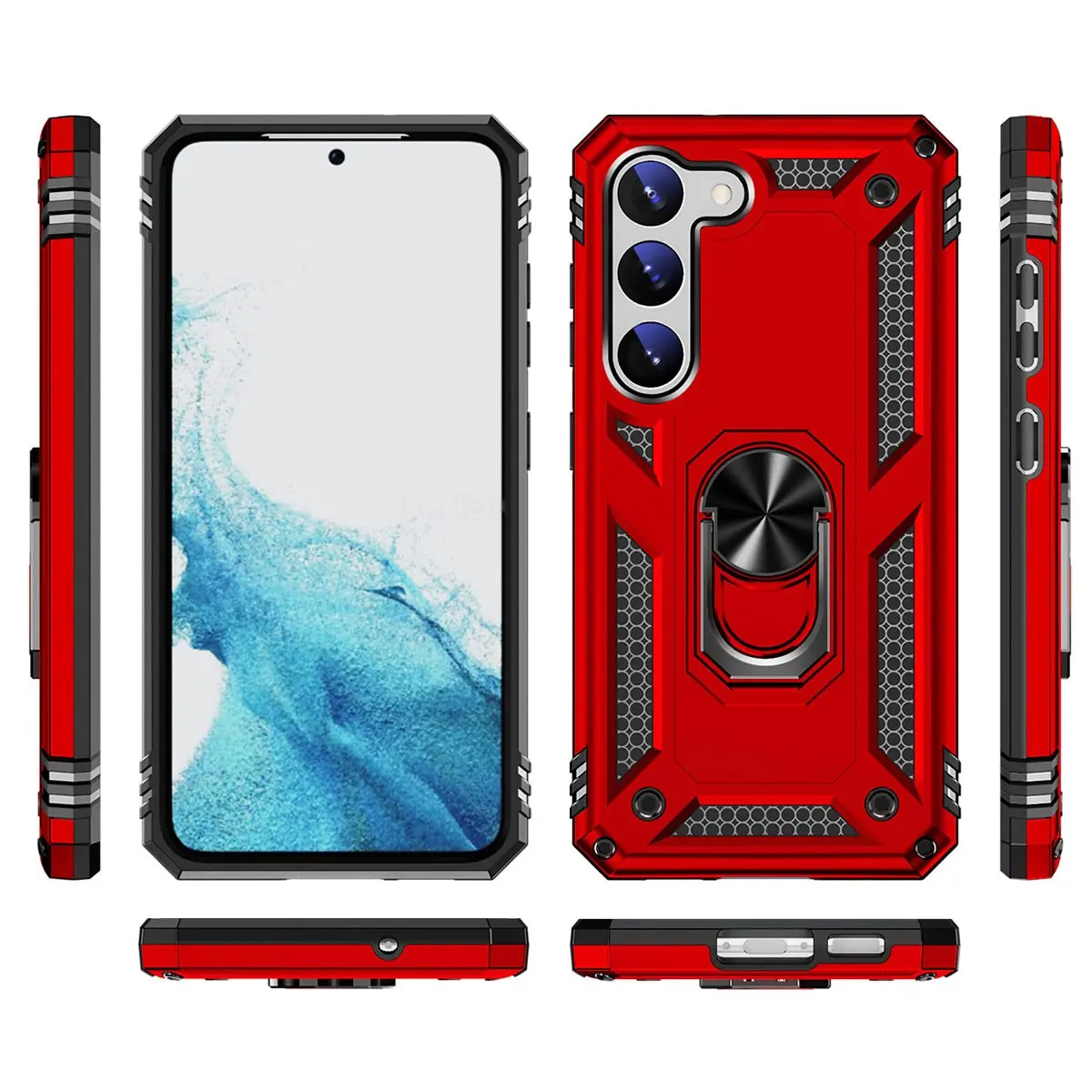 Galaxy S23 Plus Manyetik Halkalı Standlı Kılıf - Zore Vega