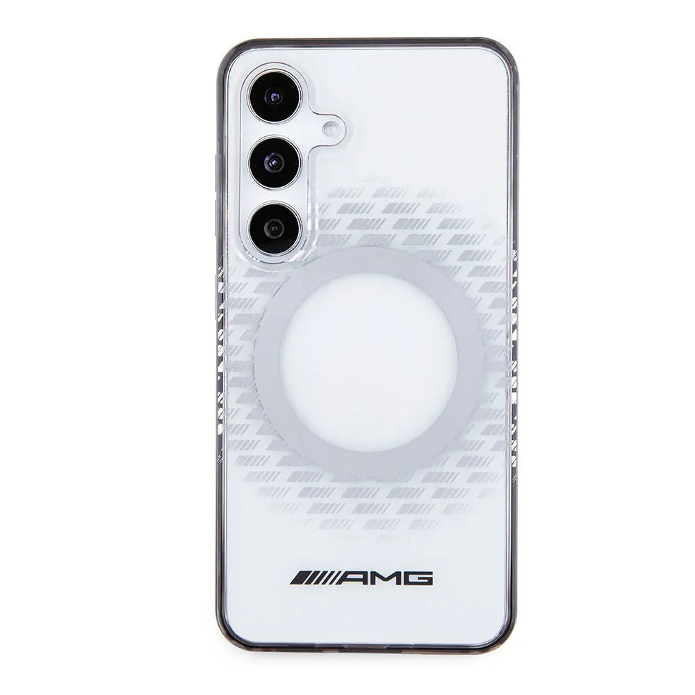 Galaxy S24 MagSafe Uyumlu Şeffaf Kılıf - AMG Eşkenar Dörtgen Desenli