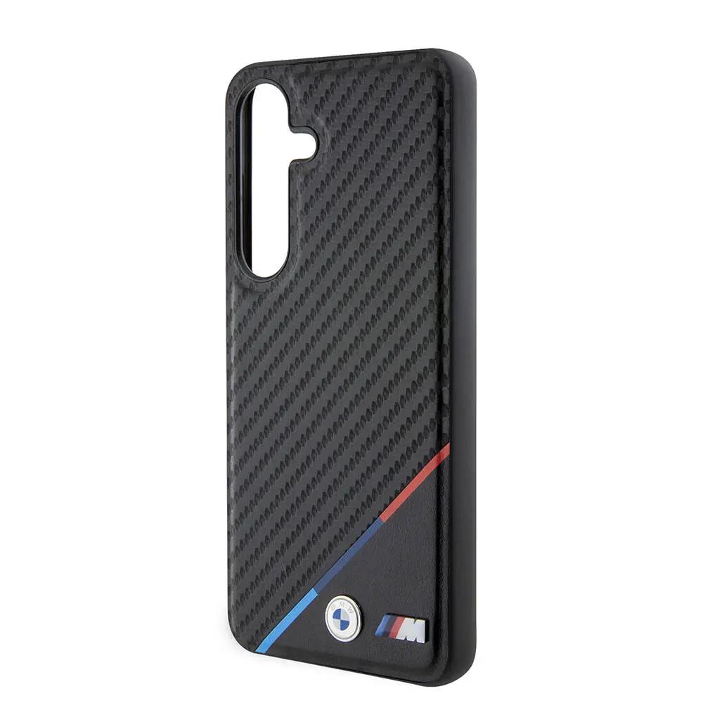 Galaxy S24 MagSafe Uyumlu Lisanslı Kılıf - BMW M Logolu PU Karbon