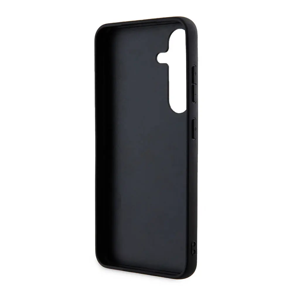 Galaxy S24 PU Deri Şerit Logo Tasarımlı Kılıf - Guess Lisanslı