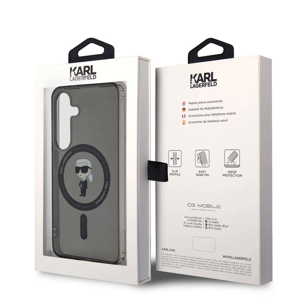 Galaxy S24 MagSafe Uyumlu IML Baskılı Kılıf - Karl Lagerfeld Karl Head