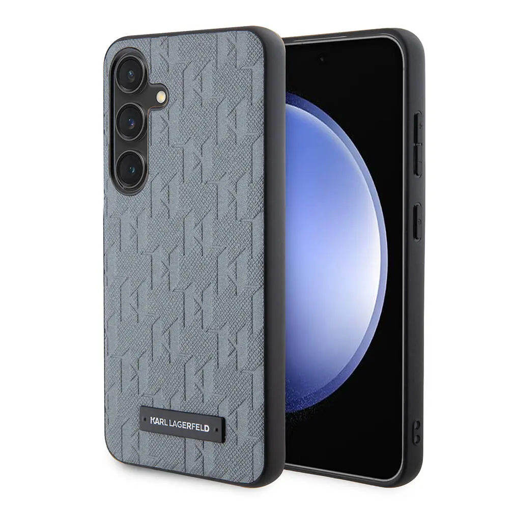 Galaxy S24 Kılıf Saffiano Monogram Metal Logo - Karl Lagerfeld