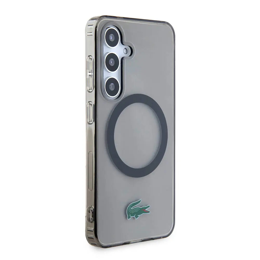 Galaxy S24 MagSafe Uyumlu Şeffaf Kılıf - Lacoste Timsah Logo