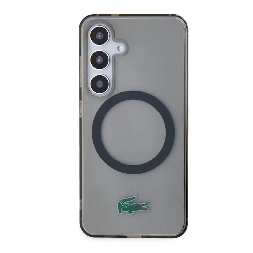 Galaxy S24 MagSafe Uyumlu Şeffaf Kılıf - Lacoste Timsah Logo