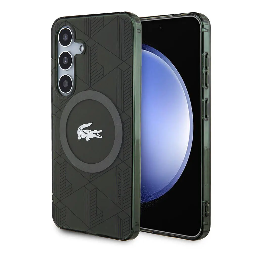 Galaxy S24 MagSafe Uyumlu Çift Katmanlı Kılıf - Lacoste Blend Monogram