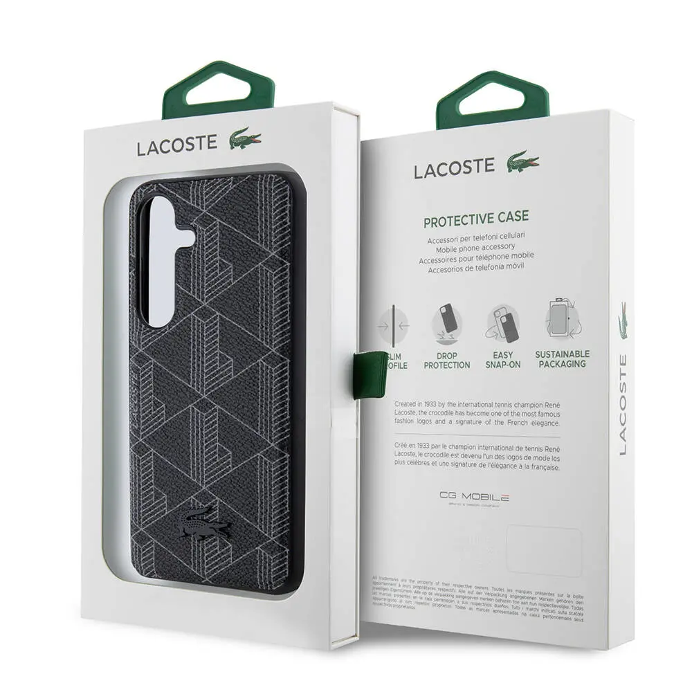 Galaxy S24 MagSafe Uyumlu PU Deri Görünümlü Kılıf - Lacoste Monogram