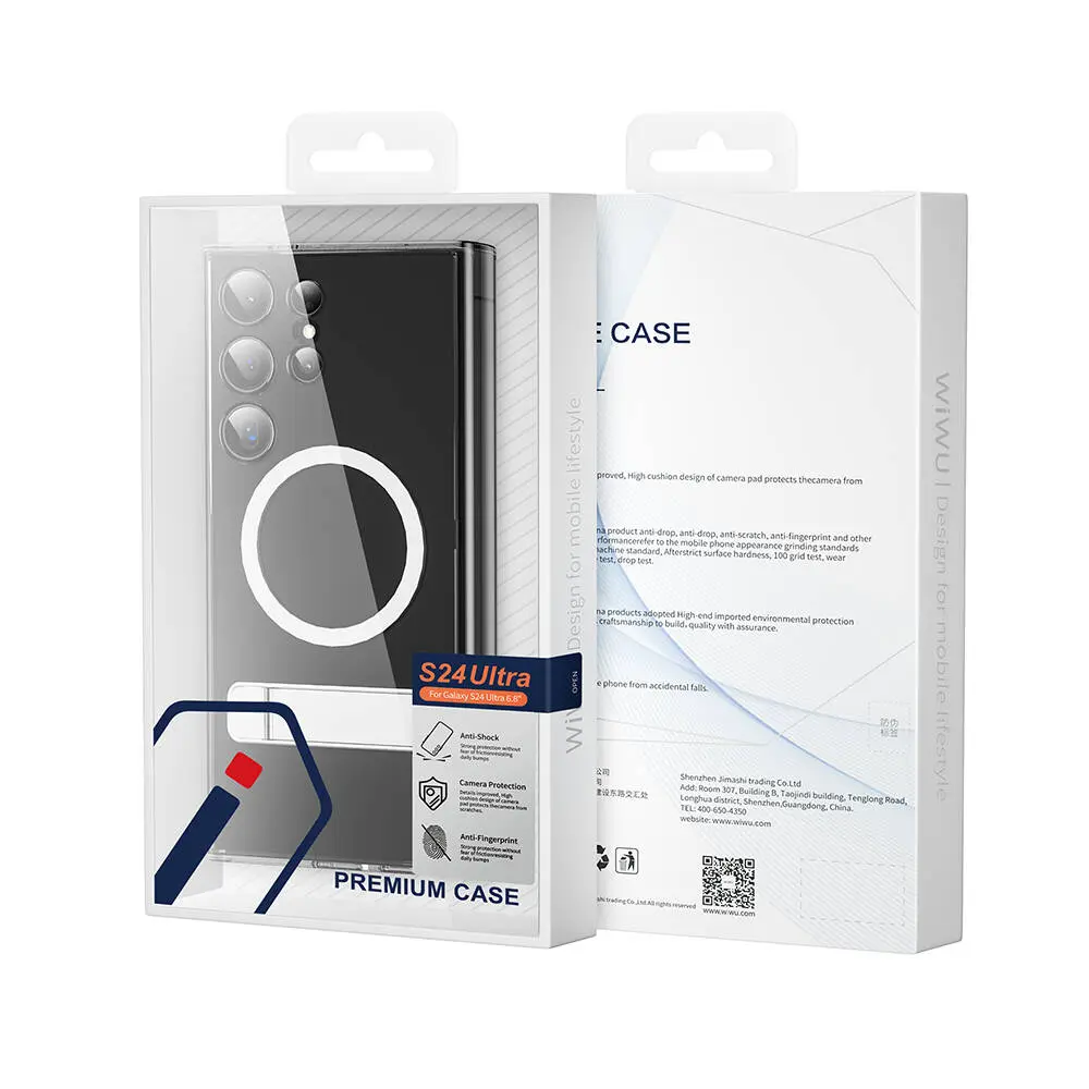 Galaxy S24 MagSafe Uyumlu Kamera Korumalı Standlı Şeffaf Kılıf - Wiwu KCC-025 Aurora