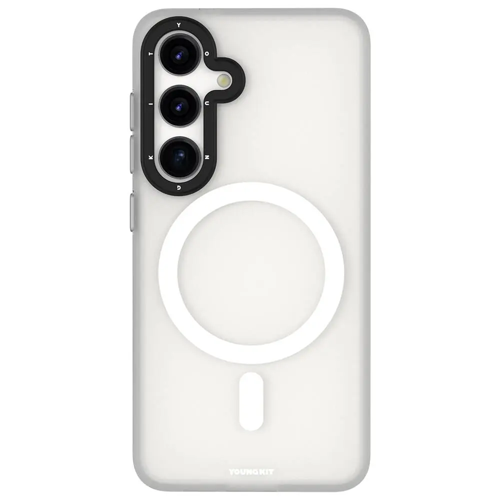 Galaxy S24 MagSafe Uyumlu Şeffaf Kılıf - Youngkit Hidden Sand
