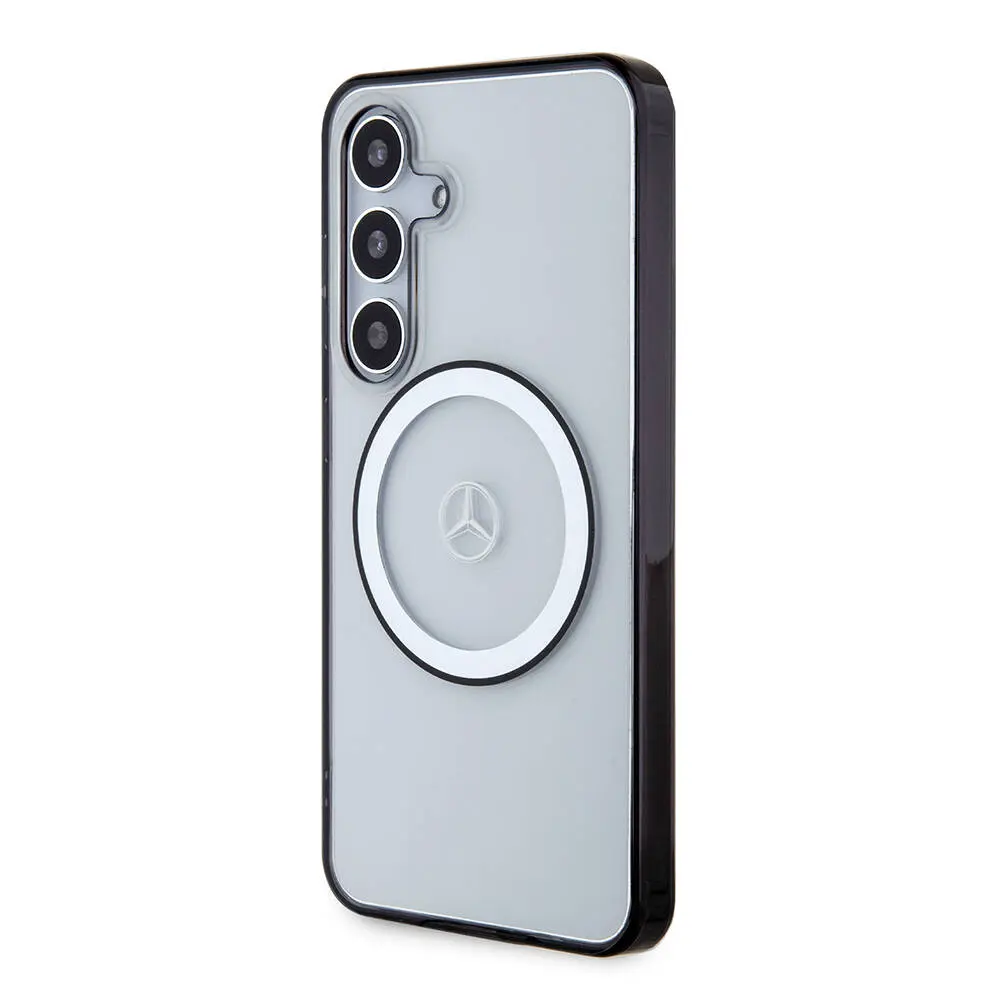 Galaxy S24 MagSafe Uyumlu Şeffaf Kılıf - Mercedes Benz Black Ring
