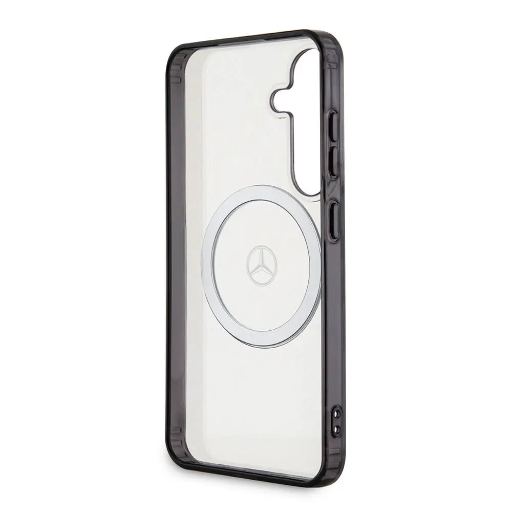 Galaxy S24 MagSafe Uyumlu Şeffaf Kılıf - Mercedes Benz Black Ring