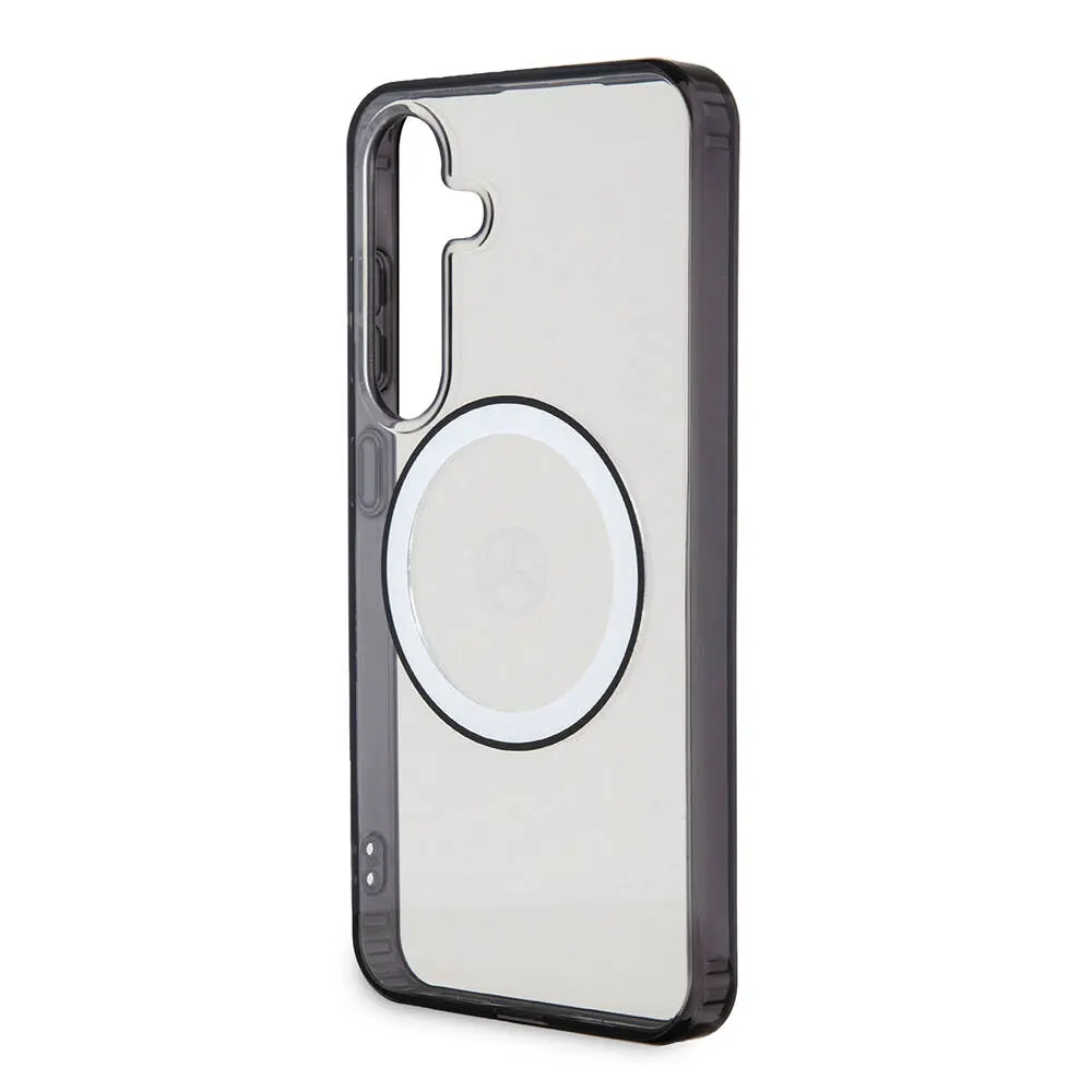 Galaxy S24 MagSafe Uyumlu Şeffaf Kılıf - Mercedes Benz Black Ring