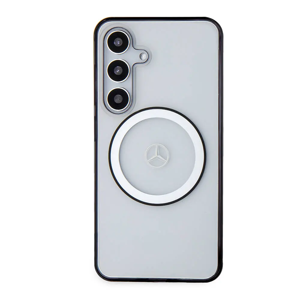 Galaxy S24 MagSafe Uyumlu Şeffaf Kılıf - Mercedes Benz Black Ring
