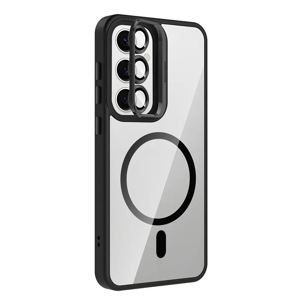 Galaxy S24 MagSafe Uyumlu Standlı Şeffaf Kılıf - Zore Etro