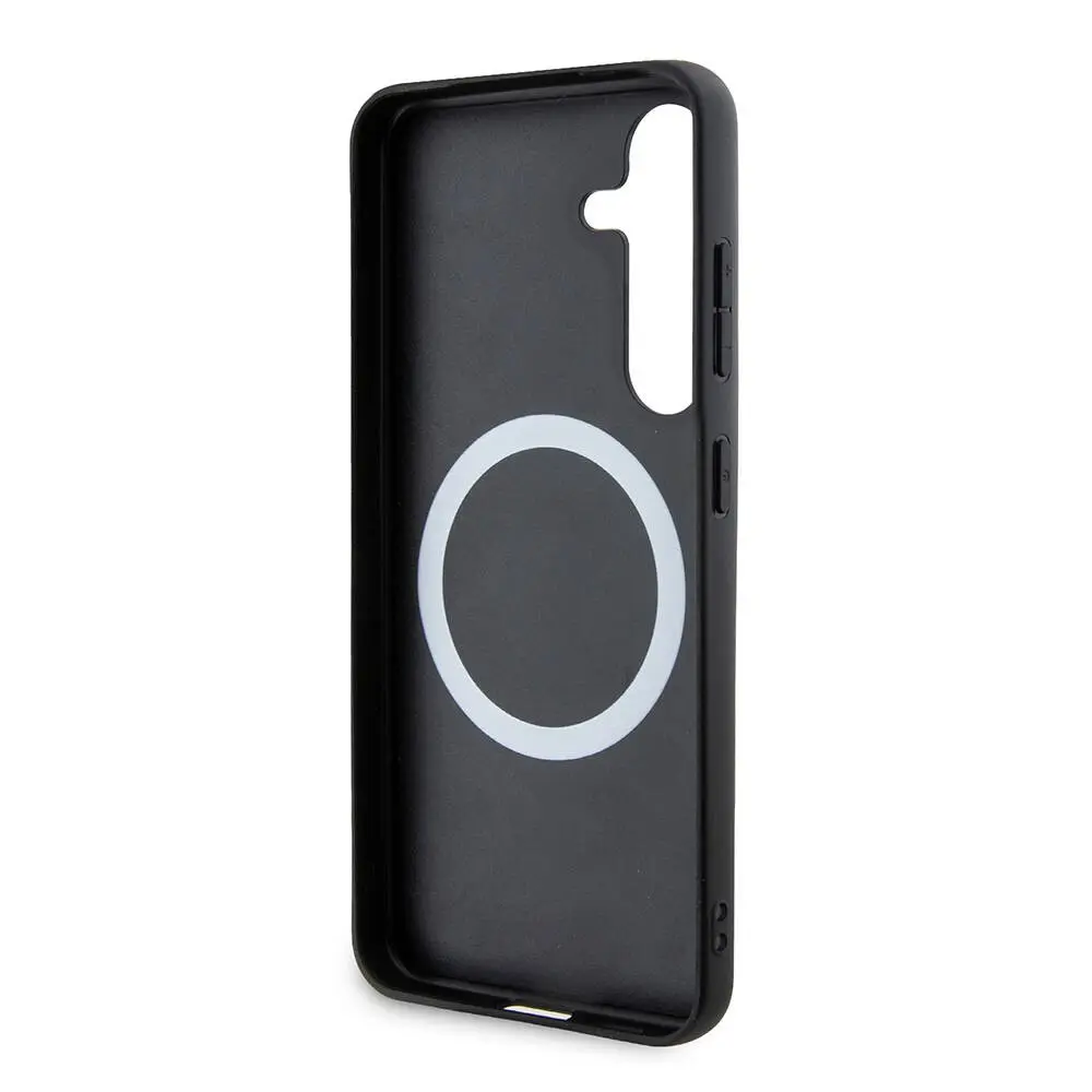 Galaxy S24 Plus MagSafe Uyumlu Lisanslı Kılıf - BMW M Logolu PU Karbon