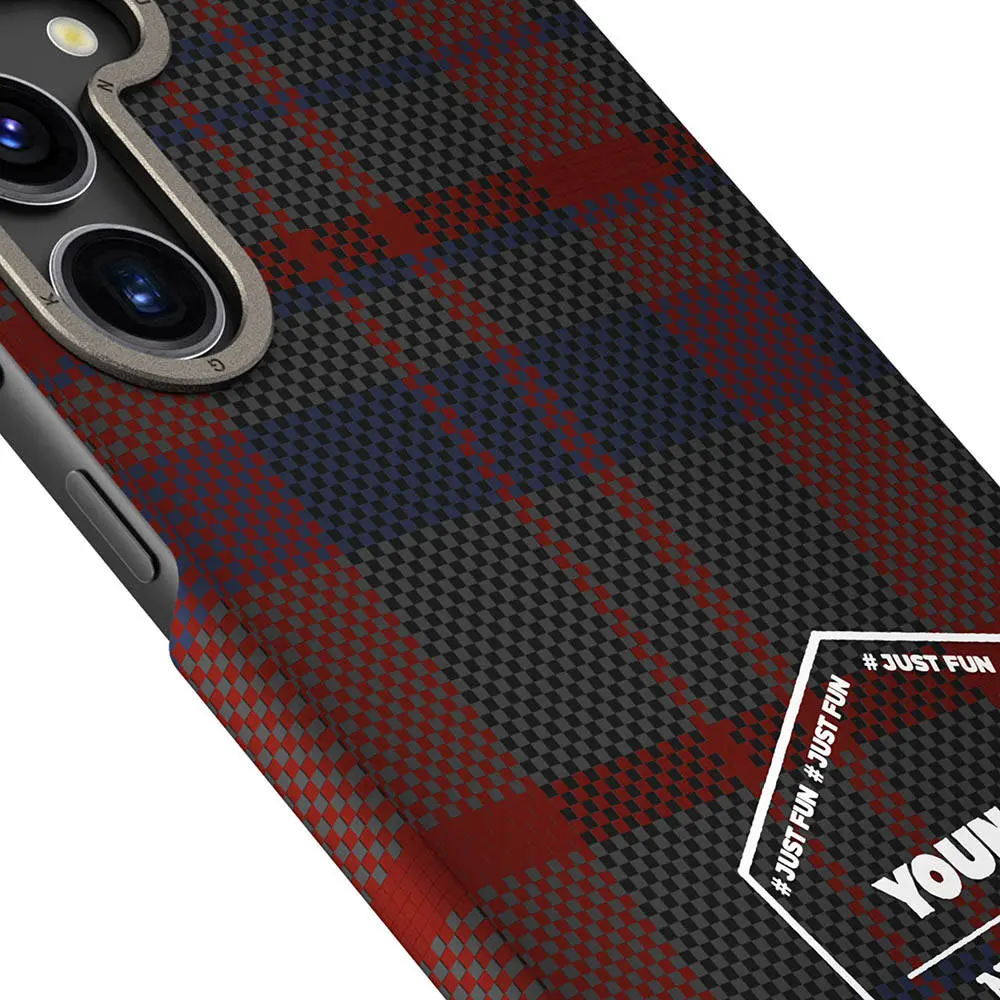 Galaxy S24 Plus Ekose Desenli Kılıf - Youngkit Gezhi Serisi