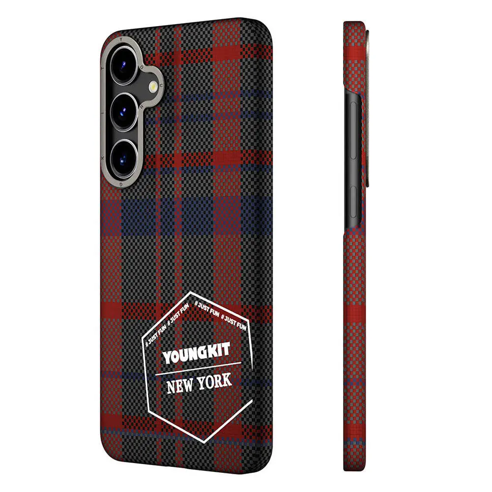 Galaxy S24 Plus Ekose Desenli Kılıf - Youngkit Gezhi Serisi