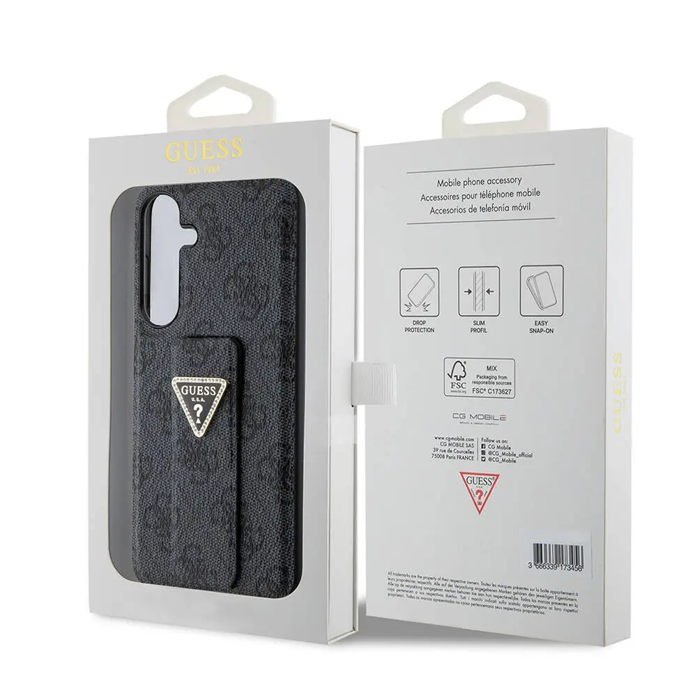 Galaxy S24 Plus Standlı Deri Kılıf, 4G Desenli - Guess