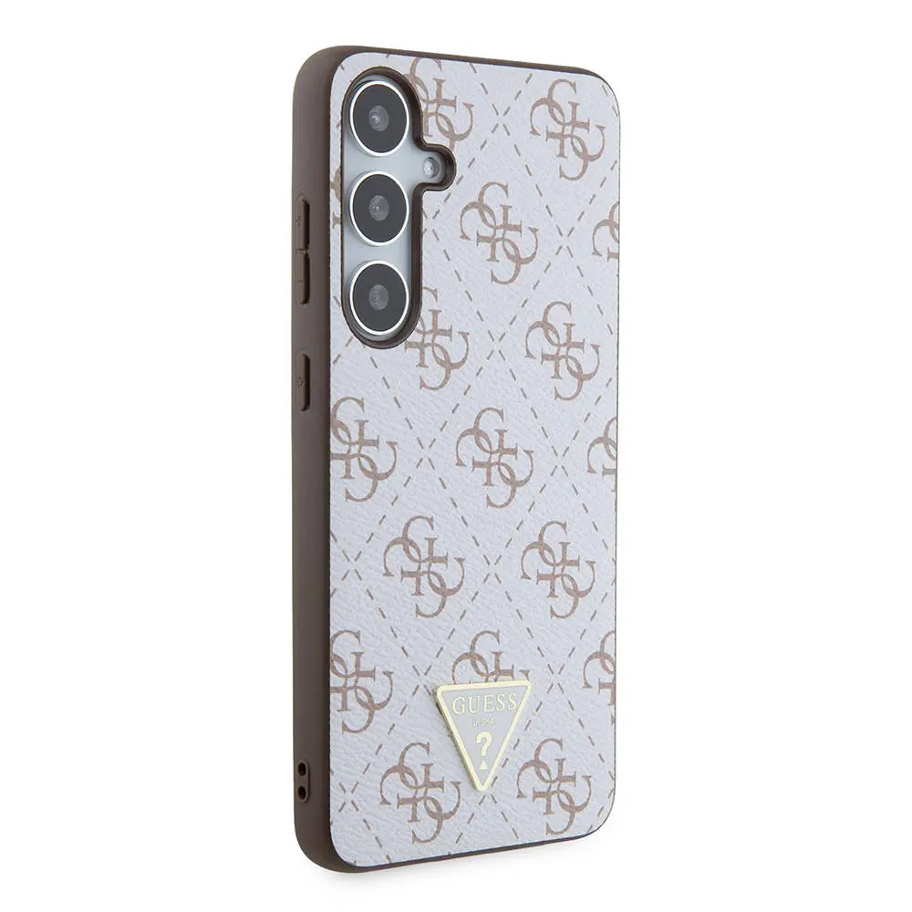 Galaxy S24 Plus Kılıf Guess Lisanslı PU Üçgen Logo 4G Desenli Kapak