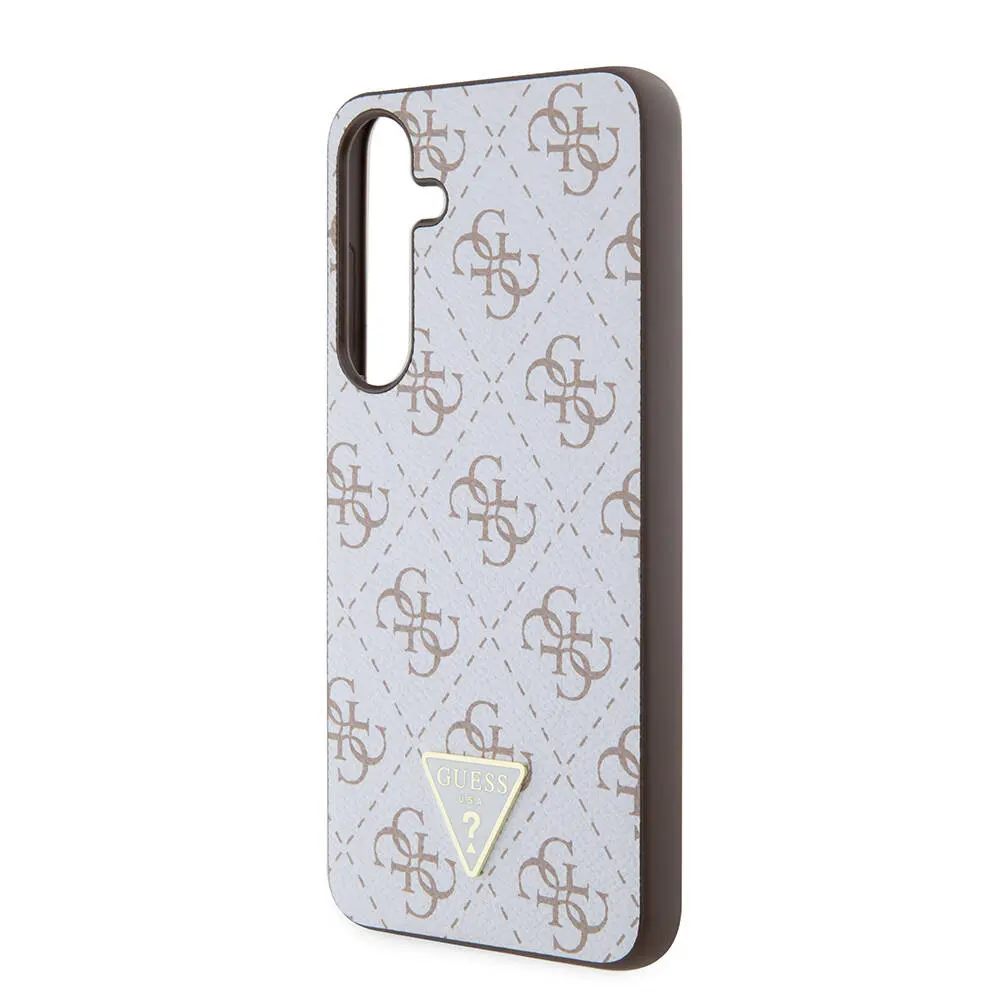 Galaxy S24 Plus Kılıf Guess Lisanslı PU Üçgen Logo 4G Desenli Kapak