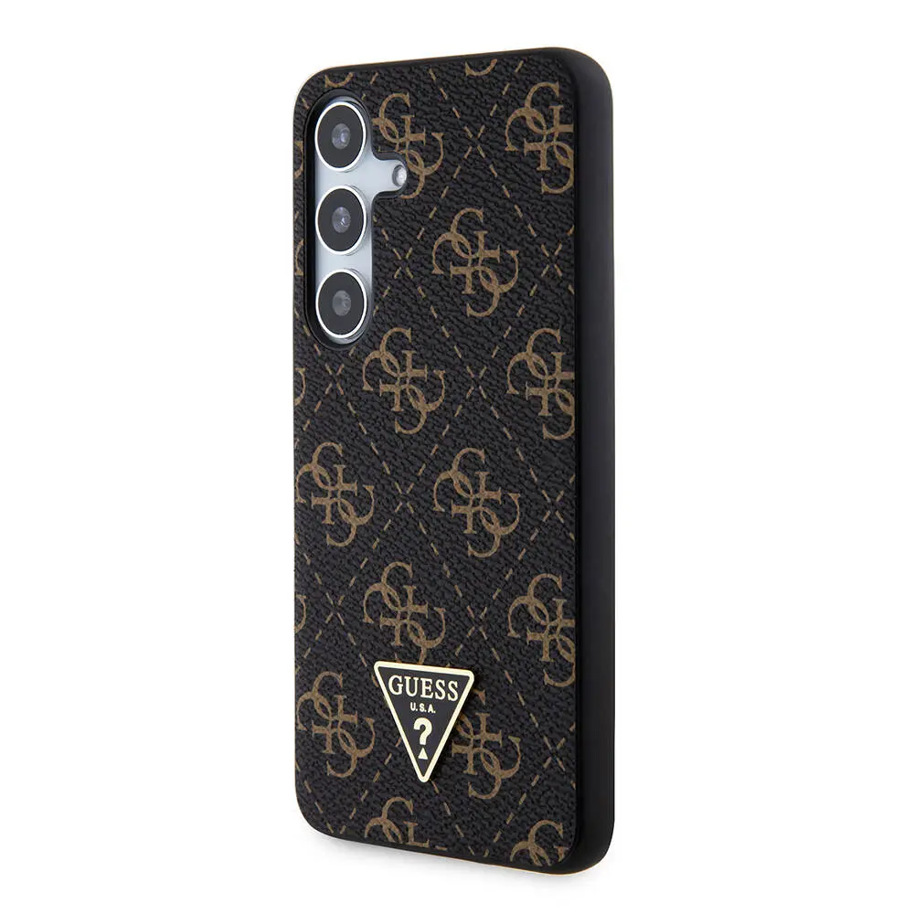 Galaxy S24 Plus Kılıf Guess Lisanslı PU Üçgen Logo 4G Desenli Kapak