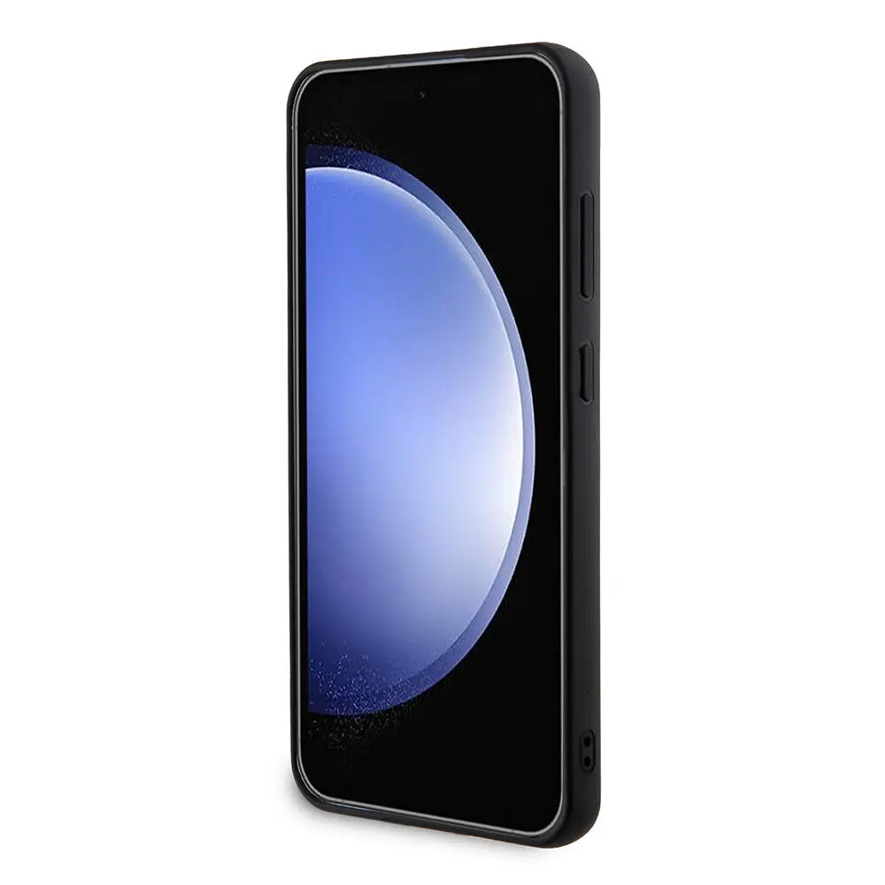 Galaxy S24 Plus Taşlı Arka Yüzey Üçgen Logolu Kılıf - Guess