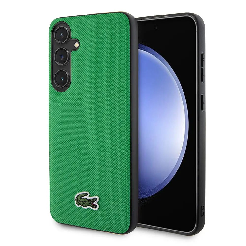 Galaxy S24 Plus Lacoste Lisanslı PU Pike Desenli Kılıf - Timsah Logolu