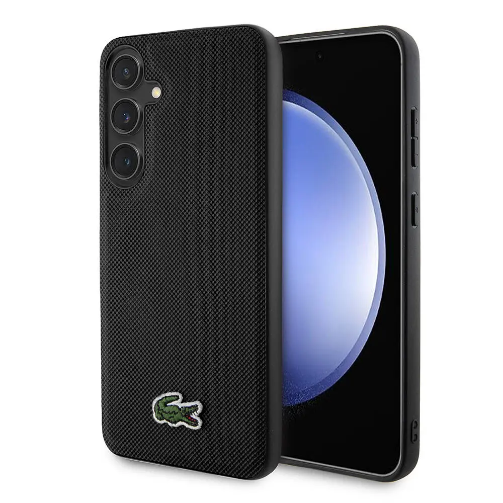 Galaxy S24 Plus Lacoste Lisanslı PU Pike Desenli Kılıf - Timsah Logolu