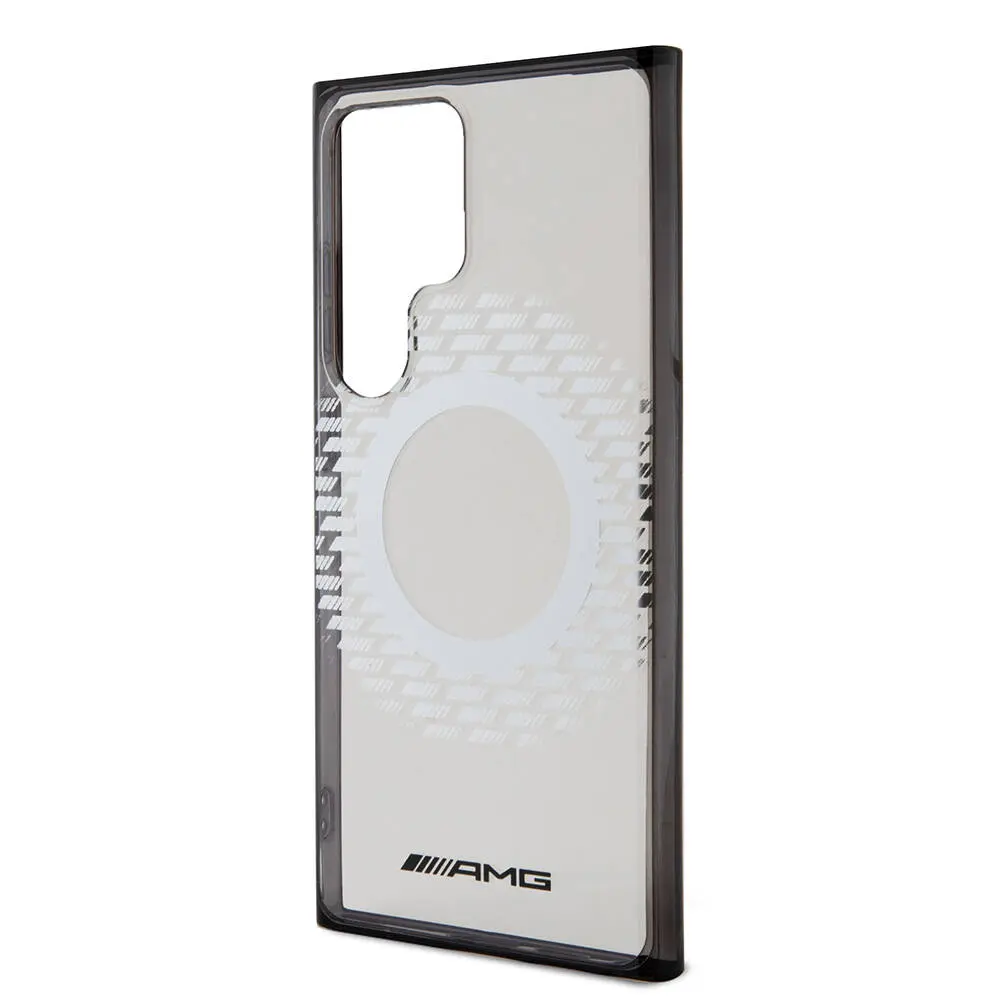 Galaxy S24 Ultra MagSafe Uyumlu Şeffaf Kılıf - AMG Eşkenar Dörtgen Desenli