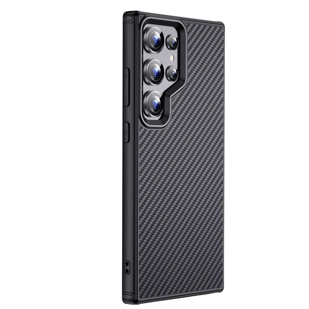 Galaxy S24 Ultra Kılıf Aramid Karbon Fiber M-safe Özellikli Wlons Radison Kapak