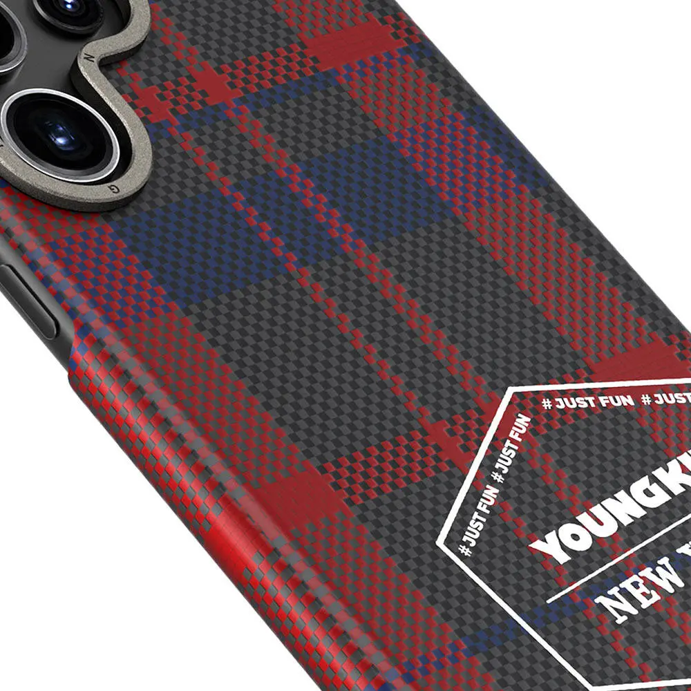 Galaxy S24 Ultra Ekose Desenli Kılıf - Youngkit Gezhi Serisi