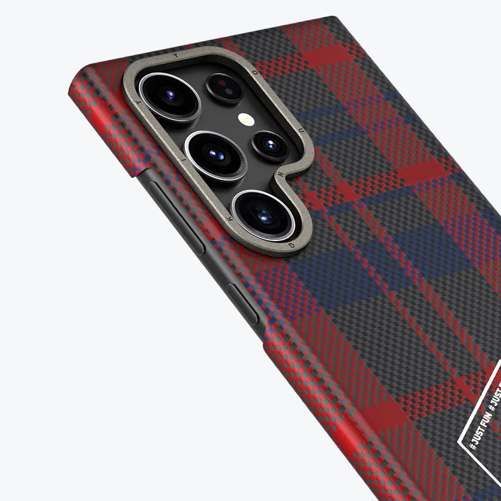Galaxy S24 Ultra Ekose Desenli Kılıf - Youngkit Gezhi Serisi