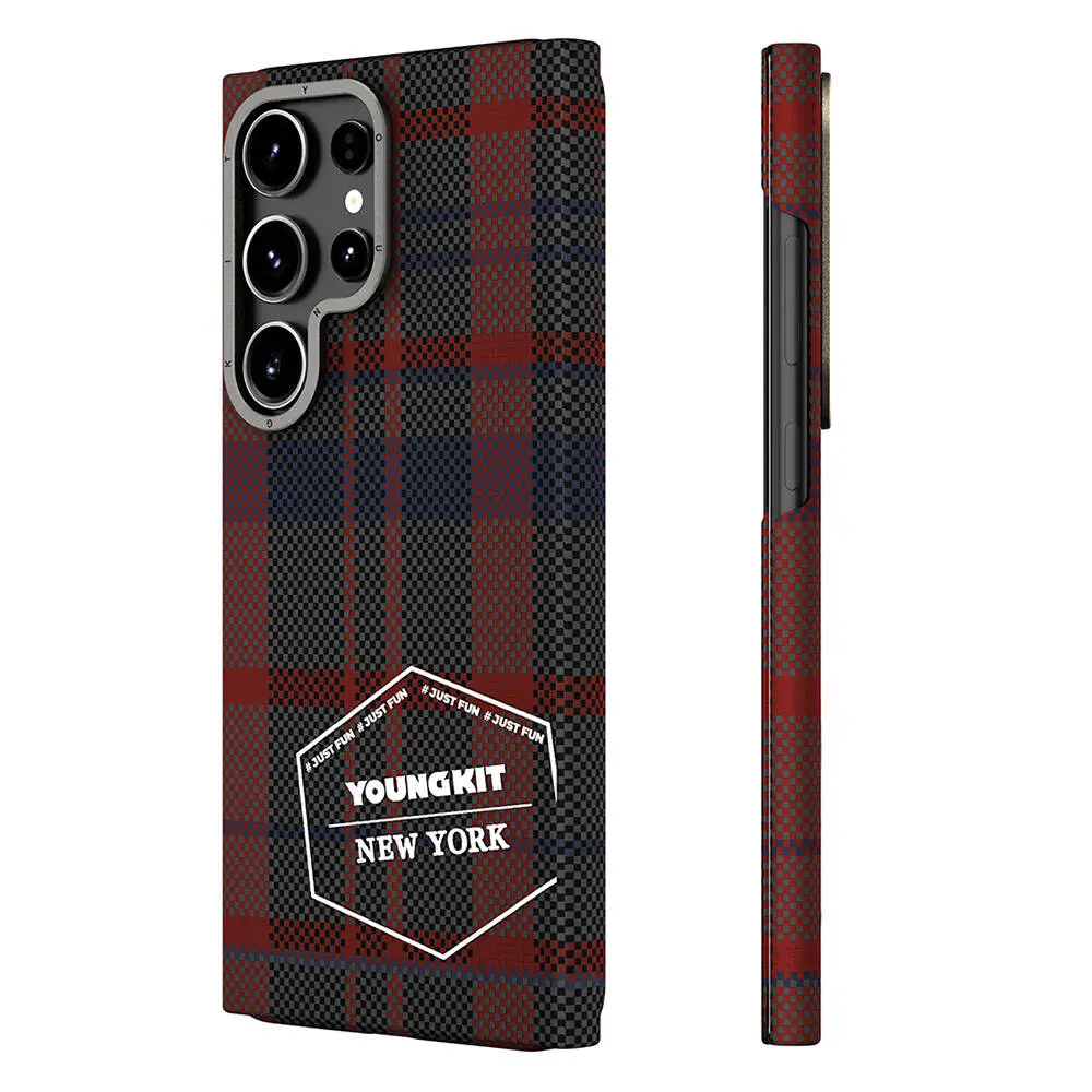 Galaxy S24 Ultra Ekose Desenli Kılıf - Youngkit Gezhi Serisi