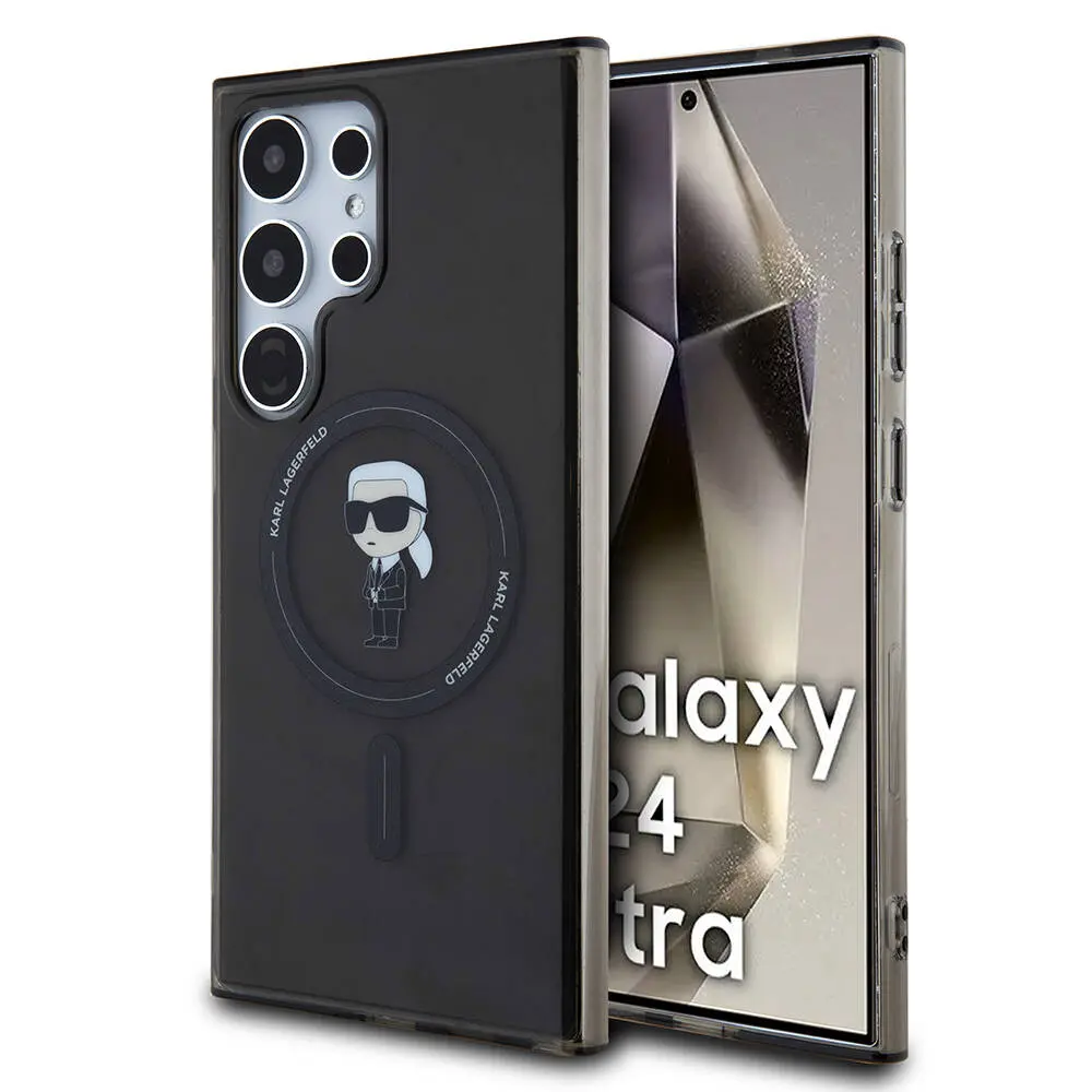 Galaxy S24 Ultra MagSafe Uyumlu Kılıf - Karl Lagerfeld Karl Head IML Baskılı