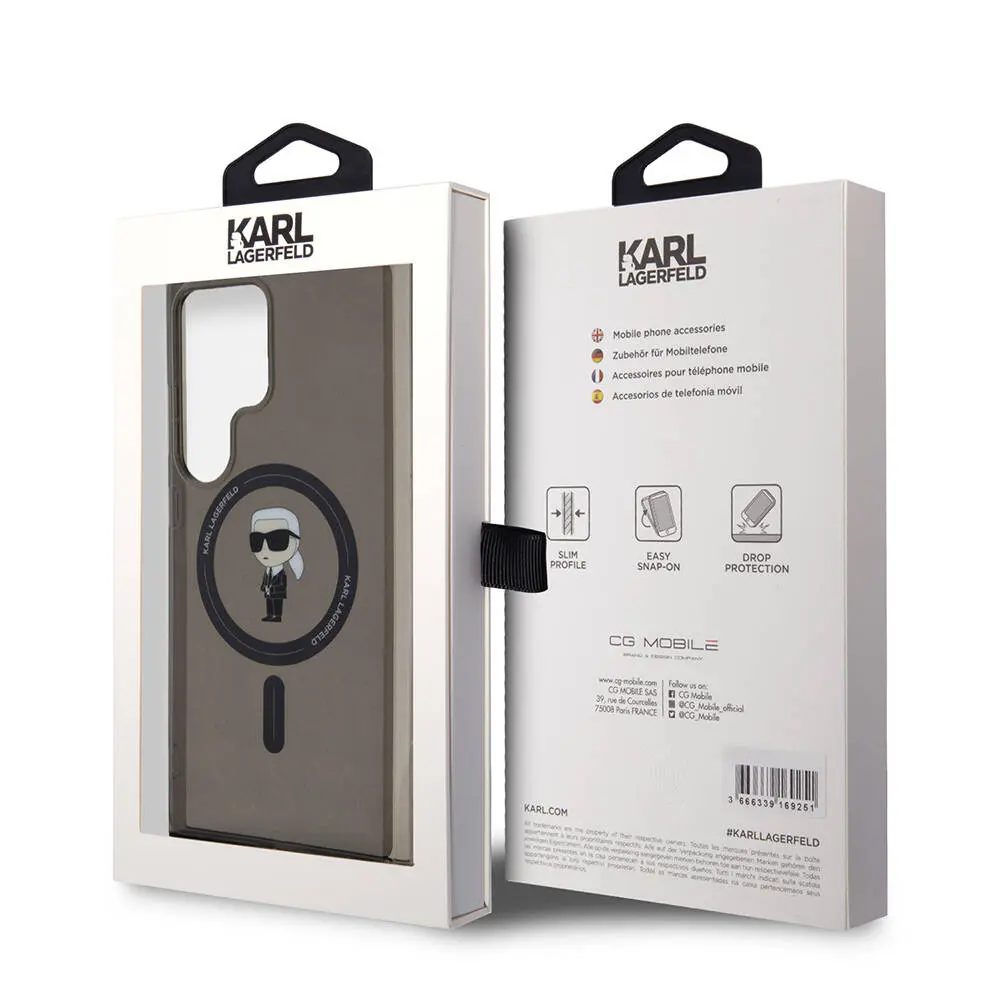 Galaxy S24 Ultra MagSafe Uyumlu Kılıf - Karl Lagerfeld Karl Head IML Baskılı