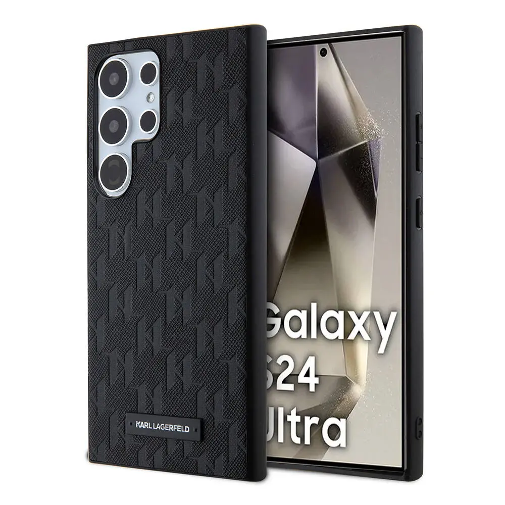 Galaxy S24 Ultra Kılıf, Saffiano Monogram Metal Logo - Karl Lagerfeld