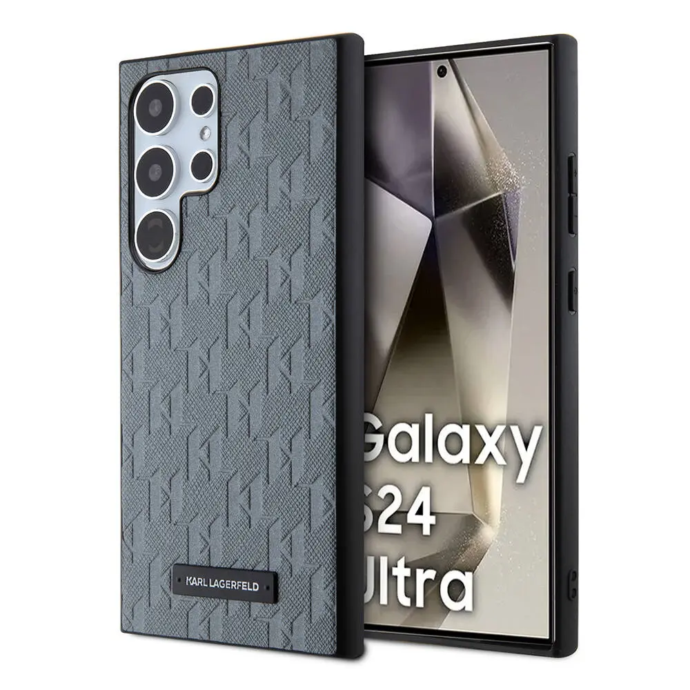 Galaxy S24 Ultra Kılıf, Saffiano Monogram Metal Logo - Karl Lagerfeld