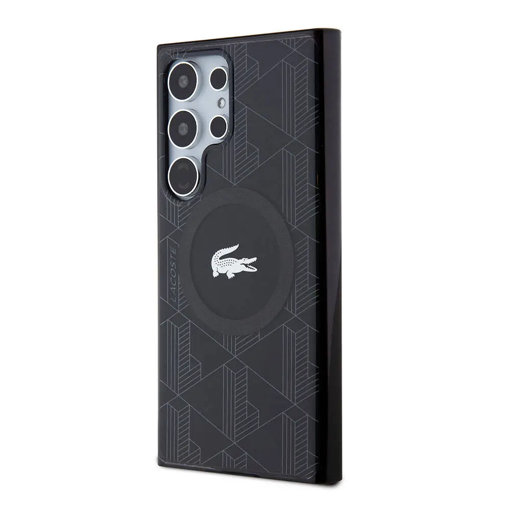 Galaxy S24 Ultra MagSafe Uyumlu Çift Katmanlı Kılıf - Lacoste Blend Monogram