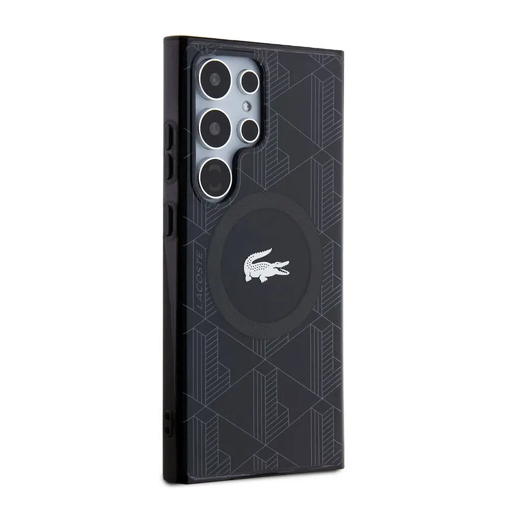 Galaxy S24 Ultra MagSafe Uyumlu Çift Katmanlı Kılıf - Lacoste Blend Monogram
