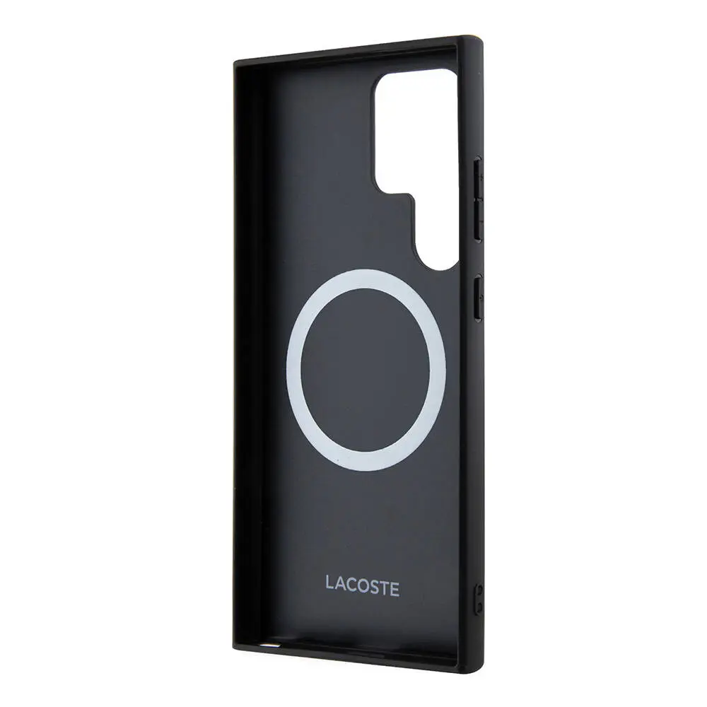 Galaxy S24 Ultra Lacoste Lisanslı PU Pike Desenli Kılıf