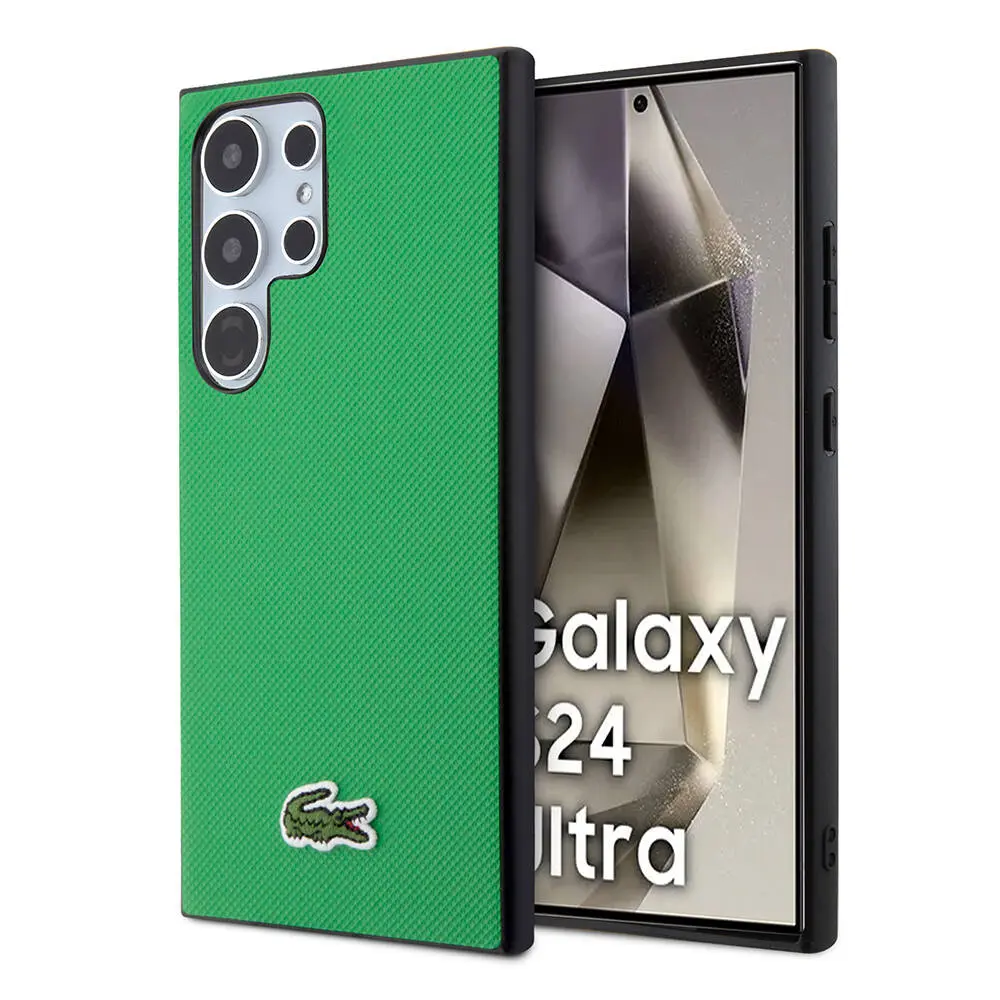 Galaxy S24 Ultra Lacoste Lisanslı PU Pike Desenli Kılıf