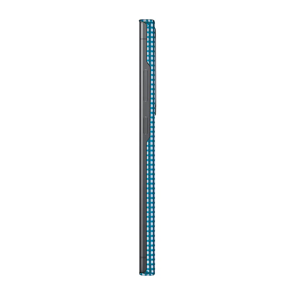 Galaxy S24 Ultra MagSafe Uyumlu Aramid Fiber Kılıf - Pitaka Ultra-Slim Classic Ice Sea