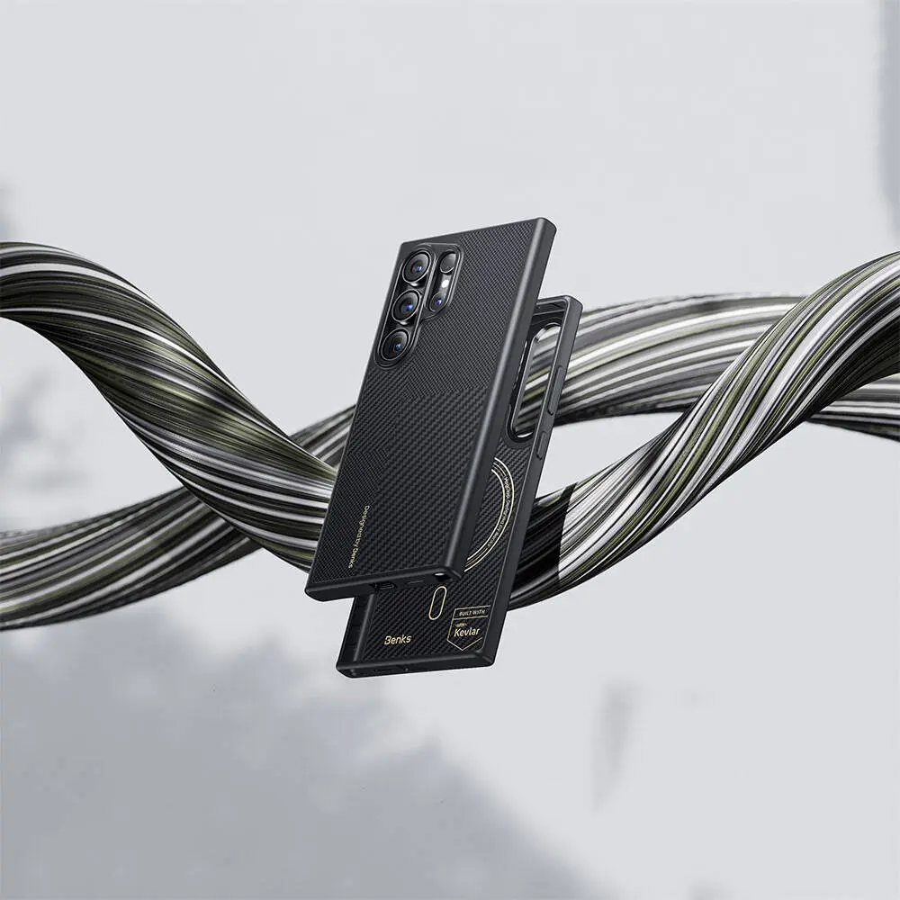Galaxy S24 Ultra MagSafe Uyumlu Kevlar Kılıf - Benks Montage Hybrid ArmorPro
