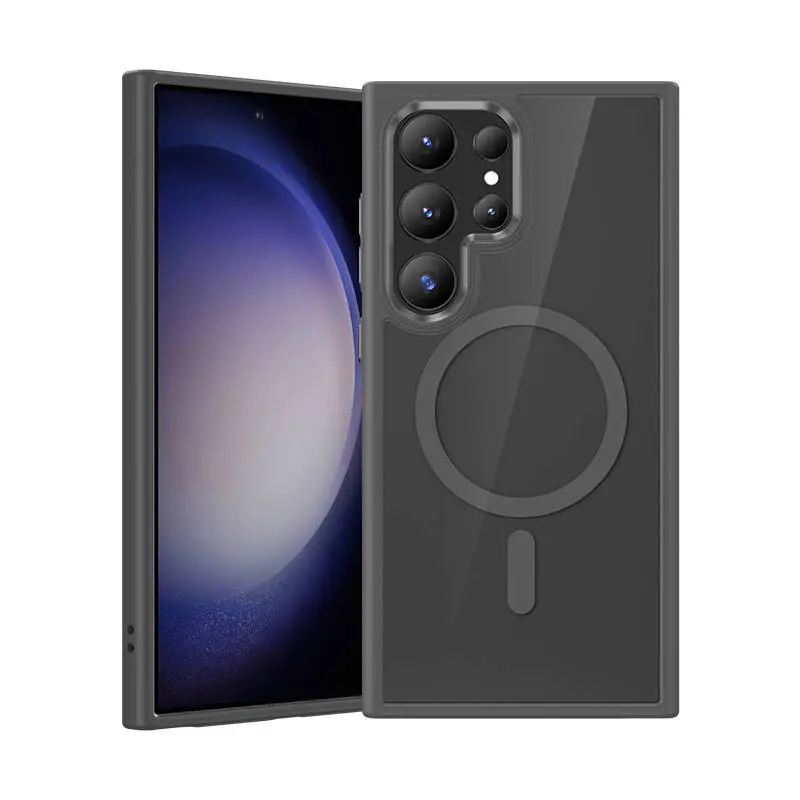 Galaxy S24 Ultra MagSafe Uyumlu Şeffaf Kılıf - Benks MagClap TPU Çerçeve